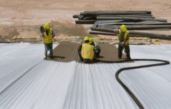 Grout filled revetment mats