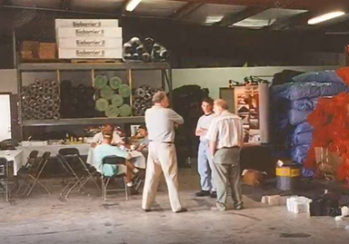 Harold Bade & Team Working in the Warehouse