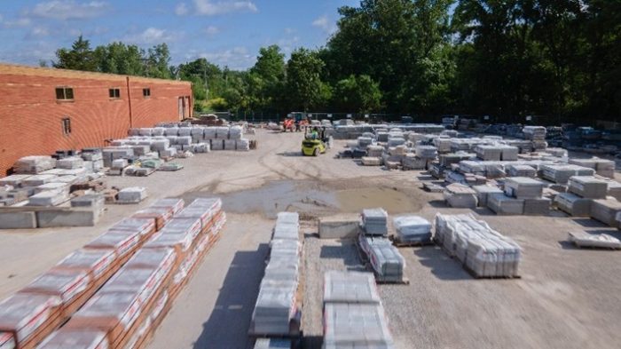 ASP Kansas City Yard with Hardscape Materials